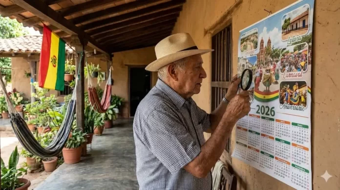 Calendario oficial de feriados en Bolivia para el año 2026